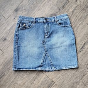 Tint Vintage Denim Mini Skirt Light Wash {12}